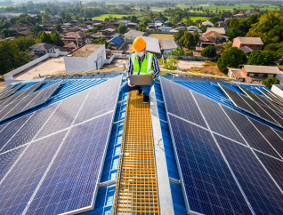 Engineers monitoring building systems